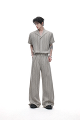 ストライプド キューバン ルーズ トラウザーズ