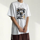 チークイラストフォトプリントショートスリーブTシャツ(3 colors)