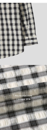 [Unisex] シックチェックオーバーフィットシャツ(3color)
