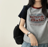 ロックレットカラーラグラン半袖Tシャツ