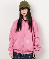 Twister Star Pocket Hoodie Zip-up - Pink