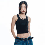 ENE See-through Sleeveless - BLACK