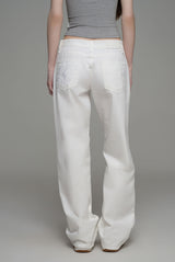 Sunday morning straight low jeans, Pure White