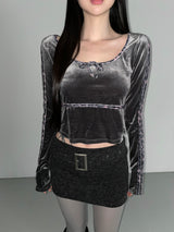 cream belt knit skirt(2 color)