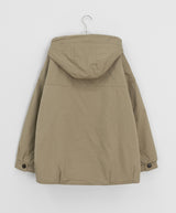 Felch Check Wool Quilted Bomber Padding Jumper