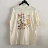 グローレタリングプリントオーバーサイズショートスリーブボクシーTシャツ 2 カラーズ