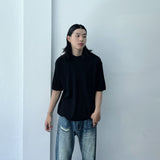 テクスチャード リブ ショートスリーブ Tシャツ