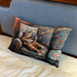 Velvet cat pillowcase