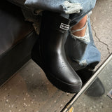 [HANDMADE] ラウンドトゥレインブーツ (250-280)