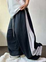SIDE COLORATION PINTUCK BALLOON PANTS 💙🩶🖤🤍3COLOR