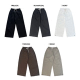 Loosen Path Hem Snap Training Curved Balloon Fit Long Pants (5 colors)