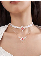 Floating jade necklace