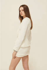 Carrie tweed jacket - ivory 