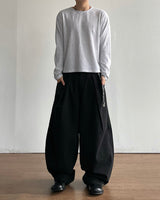 Volume Buckle Cotton Pants