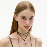 Heart Sprinkle Star Choker String Necklace 
