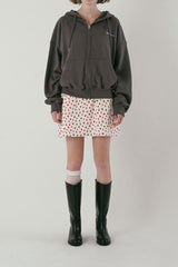 Flower mini skirt_ivory