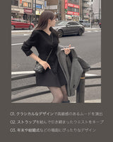 【MADE】Vネックミニワンピース