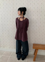 Amity Washing Denim Wide Pants