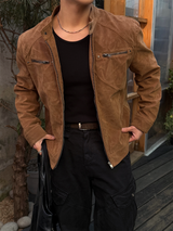 Robe biker suede jacket