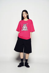 25SS STAR BEAR SHORT SLEEVE T-SHIRT HOT PINK