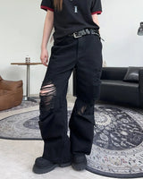 Fed Damage Layered Cotton Pants