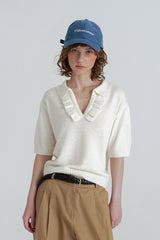 Vanilla frill knit_ivory