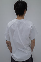 Side Panel Raglan Tee White