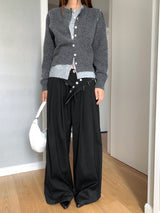 Layered Split Round Cardigan