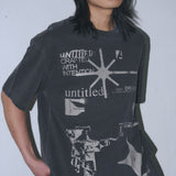 Untitled Gihahak Logo Pigment Wash Short Sleeve Washed Black