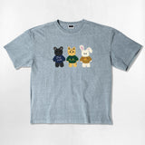 NUSL アニマルズオーバーフィットピグメントTシャツ - 5COLOR