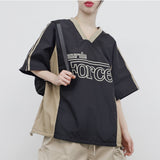 (Unisex) ポスティストリングカラーリングTシャツ