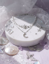 Art Nouveau Moon - necklace