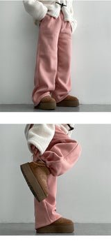 Issu napping hem string wide pants