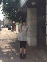 Deed Frill Shirring Hood Mini One Piece T-Shirt
