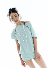 Drape Mini Dress [Mint Soda]