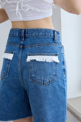 HALF DENIM SHORTS