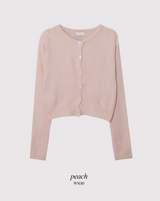 #Back Ribbon Embroidery Knit Cardigan (5color)