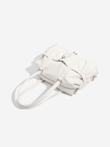 Vintage Multi-Pocket Shirred Boston Shoulder Bag