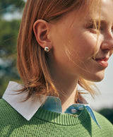 [925 silver] Deux.silver.107 / walnut earring (silver)