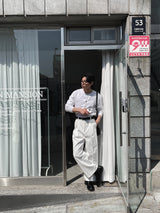 ASCLO リバースタックコットンパンツ (4color)