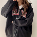 Melanie Napping Big Oversized Hooded Zip-Up
