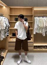 グリフェサイドタックバミューダバンディングショーツ