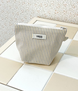 BLUE YELLOW STRIPE POUCH (POP-UP POUCH)