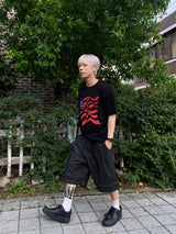 Layered Stitched Bermuda Pants