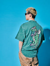Sakura Animals Green Denim Washed T-Shirt (Puzzle Bobble)