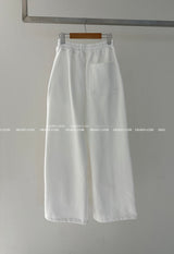 Side shirring napping jogger & wide pants