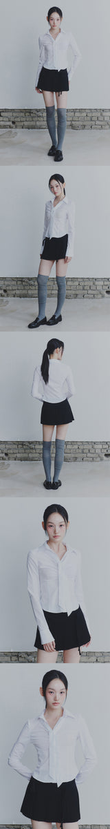 VIVIAN SCARF SHIRT white