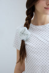 [2EA 1SET] LOVELY DOT SHIRRING SCRUNCHIE
