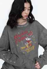 26FW★ロックスター キャット レイヤード ピグメント ロングスリーブ