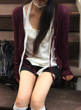 Meon Lace V-Neck Flare T-Shirt